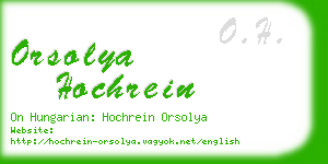 orsolya hochrein business card